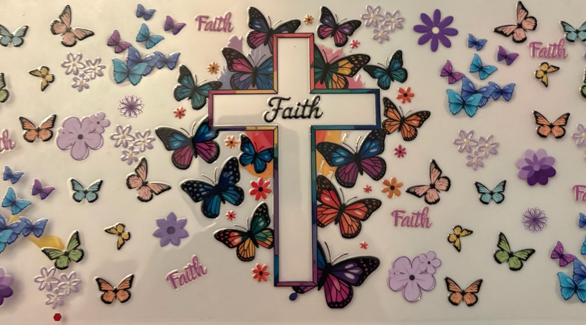 FAITH/BUTTERFLIES-UVDTF16OZ