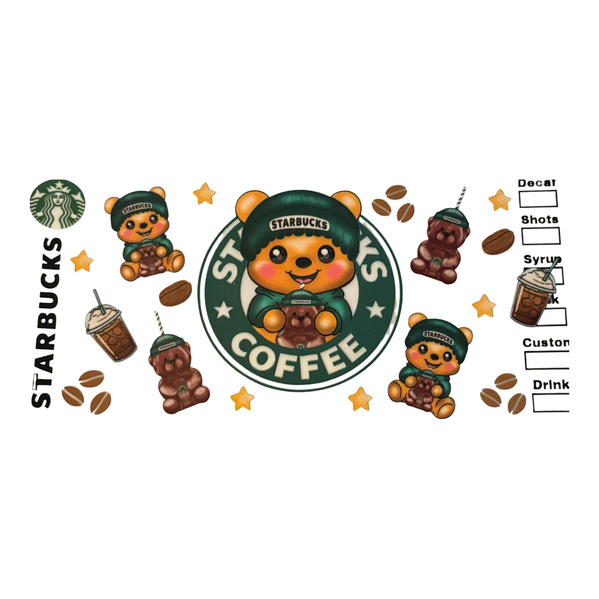 COFFEE/GREEN/BEAR-UVDTF16OZ